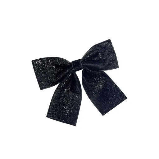 Large Glitter Cheer Hair Bows Clip for Girls and woman - Sparkling Girls Metallic Lamé Bowtie with Tails, -2pcs
