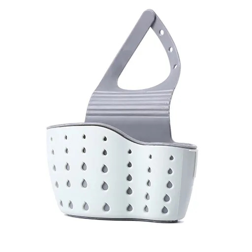 Kitchen Sink Shelf Soap Sponge Drain Rack Holder Double Decker Hanging Basket Storage Suction Cup Kitchen Organizer Sink