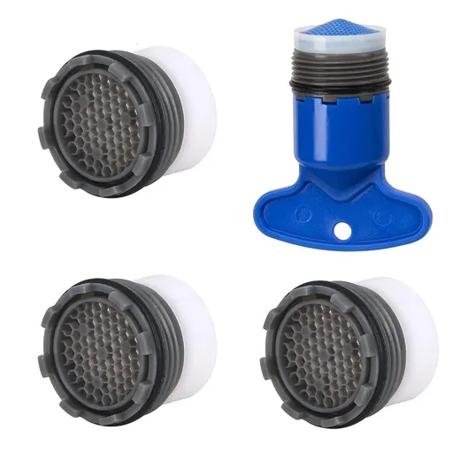 1.2GPM Faucet Replacement Part Insert Filter, Restrictor Aerator, 16.5mm/0.65Inch, water stream coming out of the spout. 4 Pack
