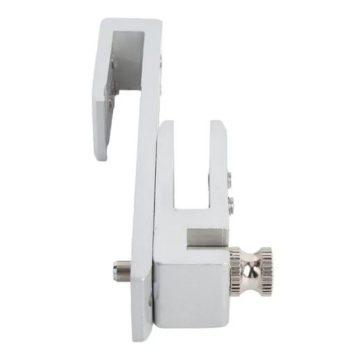 Sliding Glass Door Lock 12 Holes Limit Metal Security Latch for Home Hotel Bathroom Frameless Shower Room Silver 10mm / 0.4in