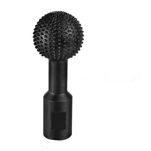 Ball Gouge Angle Grinder Attachment - 360° Sphere Rotary Burr for Rapid Wood Carving, Heavy-Duty Steel Spherical Grinding Head with Abrasive Teeth（ Interface 10MM）