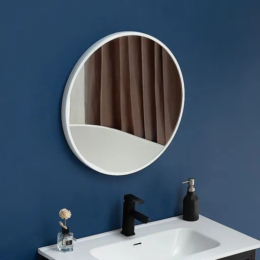 70cm Round Wall Mirror Bathroom Makeup Mirror by Della Francesca