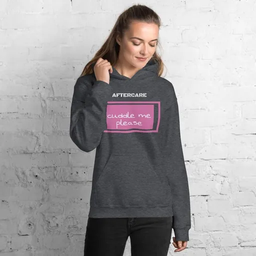 House Of Dasein Aftercare Hoodie Sweater Submissive Ddlg Bdsm Soft Cotton Polyester - Dark Heather - Xl