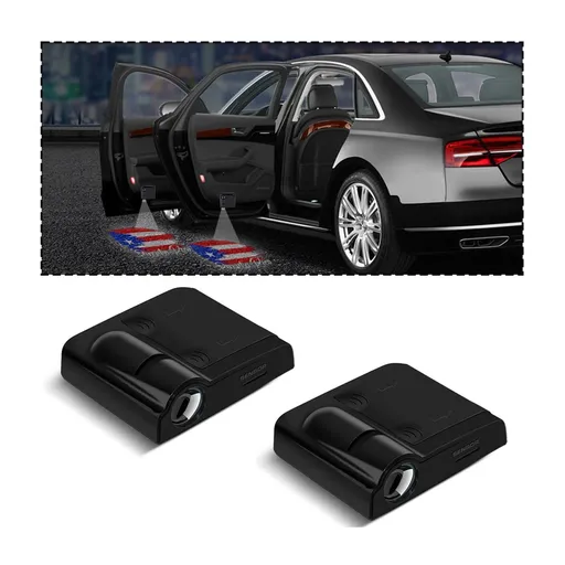 2Pcs Universal Car Door Lights Logo Projector, Auto Door Projection Wireless LED Welcome Courtesy Light