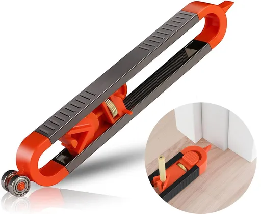 Contour Gauge Scribe Tool,Baowox Precise Profile Gauge Tool with Lock for Pencil Woodworking Edge Corner Measuring Profile