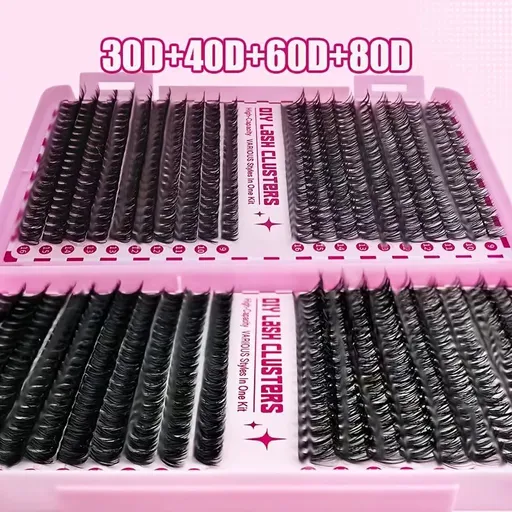 DIY Lash Kit Lash Clusters Lash Bond and Seal Lash Tweezers Lash Brushes 12 Piece Set