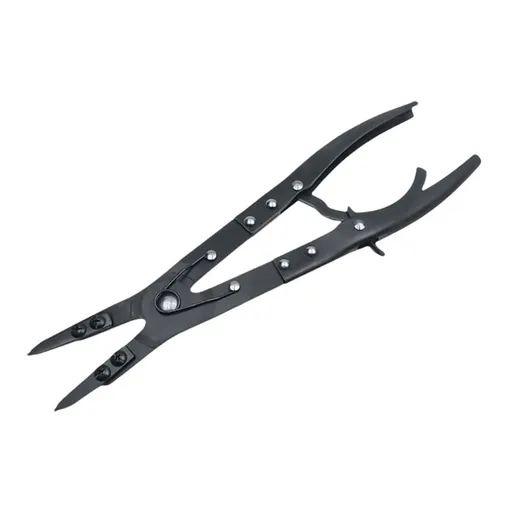 Heavy duty vehicle specific wheel hub clamp tool locking spindle ring disassembly tool spindle clamp pliers