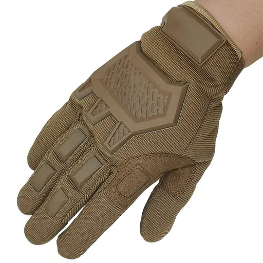 Tactical Full Finger Motorcycle Training Touchscreen Outdoor Sports Gloves - Khaki-XL