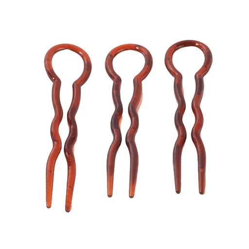 3PCS Ancientry Bridal Shaped Ponytail Holder Sexy Hair Jewelry for Women Wedding Hair Clip Headpiece for Evening Dress, Coffee