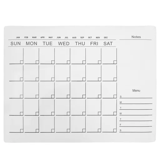 Flexible Dry Erase Wall Calendar Whiteboard Planner, Reusable PVC Monthly Organizer for Office and Home