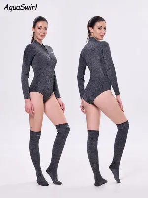 2MM jellyfish suit diving wet clothes jellyfish suit snorkeling swimsuit super elastic skin-friendly 2-piece jumpsuit+stockings