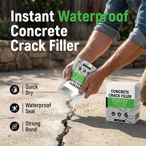 Concrete Crack Sealant 100ml, Waterproof Repair Filler, Quick Dry Agent for Outdoor Driveway and Patio Surfaces