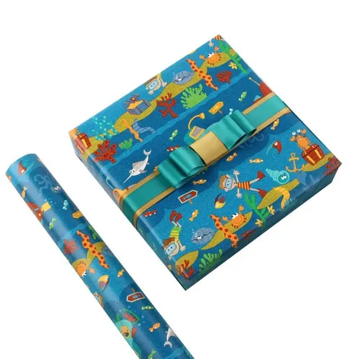 20pcs Cute Animal Cartoon Gift Wrapping Paper for Toys Bookskin and Crafts - Submarines-20PCS
