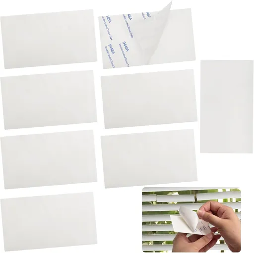 8 Pcs Horizontal Blind Repair Tabs Mini Blind Slat Repair Kit Horizontal Blinds Replacement Slats White Blind Fixers for Horizontal Blinds (2" W x 3.5" L)