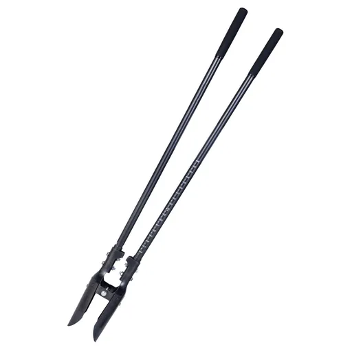 Post Hole Digger, Heavy Duty Post Hole Digger with Carbon Steel Handle, Manual Hole Digger with Scale Markings and Metal Blade, Post Hole Digger Tool for Digging Gardening Outdoors, 1460 mm