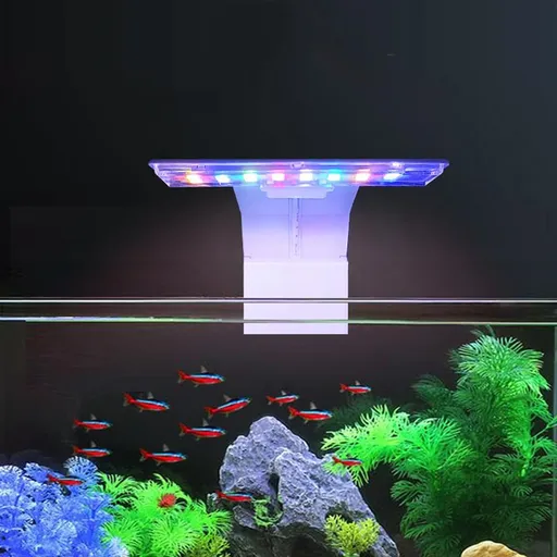 Fish Tank Light Aquarium Planted Clip Lamp, LED Aquarium Fish Aquarium LED Super Bright White South American Straw jar clamp Light