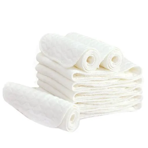 Artrylin Prefold Cloth Baby Diapers Cotton 3 Layer Gauze Diapers, High Absorbent& Breathable, Washable& Reusable Fit Newborn Babies to Toddlers 46*17cm /18.1'*6.7'