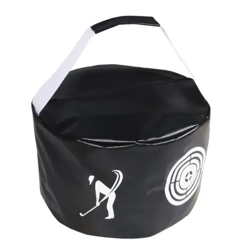 Golf Hitting Bag Batting Bag Strength Improvement Accuracy Exerciser Swing Kit Beginners Aid - Black