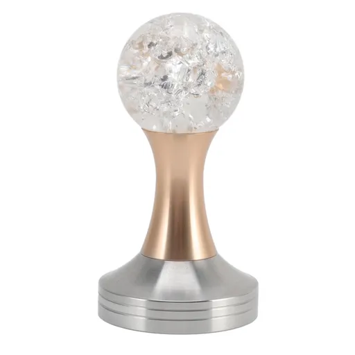 Crystal Ball Coffee Flat Tamper Stainless Steel Base Powder Hammer for Coffee Accessories Gold 51mm