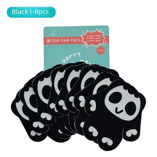 Dog Paw Stickers - Black - Size L - 8PCS