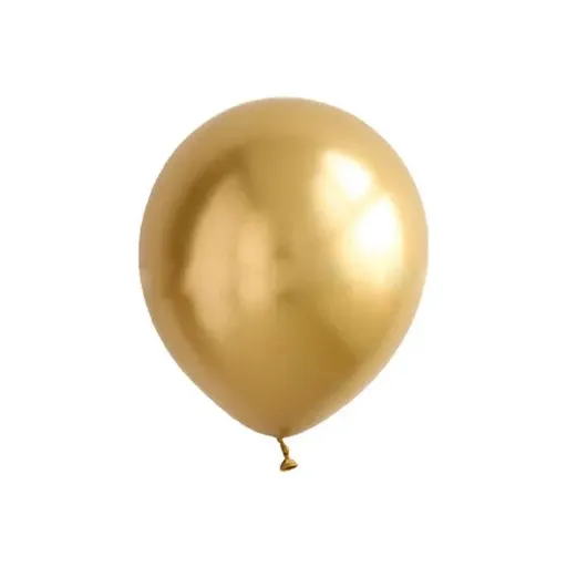 10pcs 25cm Chrome Metallic Balloons for Party Decoration Helium Thick Latex - Gold