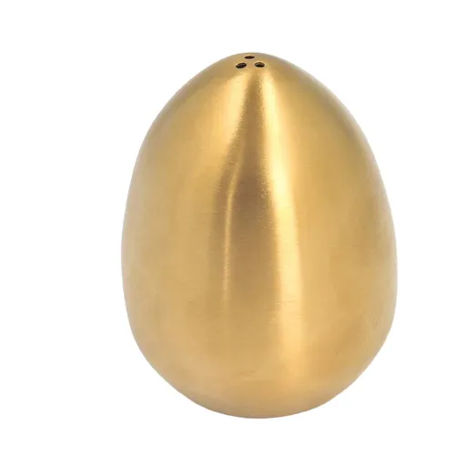 Stainless Steel Egg Shaped Spice Jar Pepper Shaker for Home and Kitchen Utensils Barbecue Restaurant Banquet Party(Gold)
