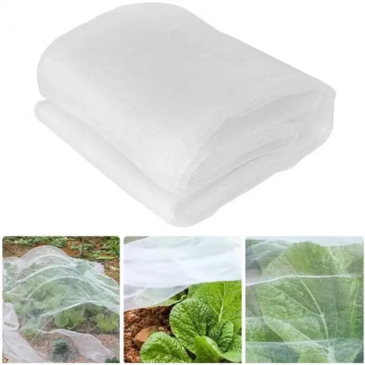 Fine Mesh Garden Insect Net for Plants and Vegetables, Protective Greenhouse and Birdcage Netting, White, 2.5 x 10 m
