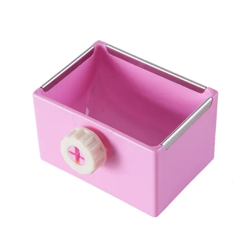 Cage Feeder Food & Water Hay Bowl Dish Bin Feeder, Small Animal Supplies for Rabbit Guinea Pig Small Pet Feeder Food Water Bowl
