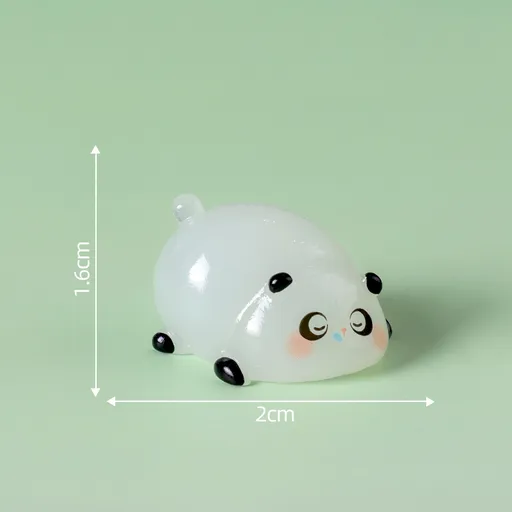 5-PCS Transparent sleepiness Cute Glow in the Dark Panda Figurines Resin Miniature Ornaments for DIY Fairy Gardens and Micro Landscapes