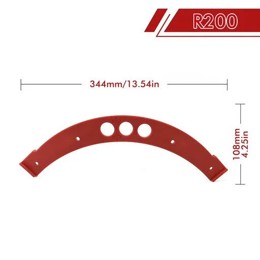 R100-R300 Arc Radius Template Set for Woodworking, Router Jig for Cutting Inner and Outer Rounded Corners on Desktops, Cabinets, Closets and Corner Shelves (F2522-R200)