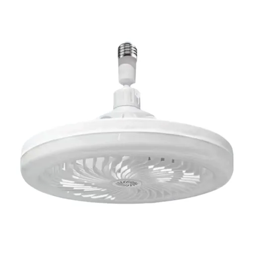 White Quiet Remote LED Ceiling Fan Light with Aromatherapy Slot and Removable E27 Base Socket - Timer & Dimmable & 3-Speed & 3-Color Temperature Adjustable