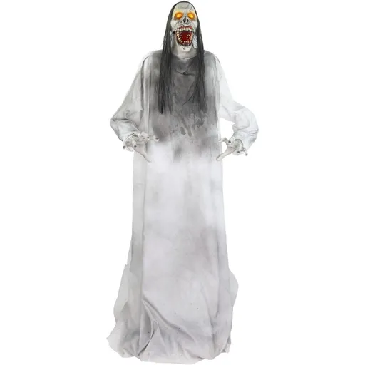 70.9in. Motion-Activated Animatronic Lurching Woman | 70.9In. Lurching Woman, Motion-Activated Lights and Sound, Indoor or Outdoor Creepy Decoration