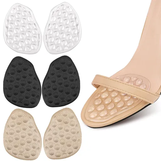 Metatarsal Pads, Forefoot Inserts for Women, Non-Slip High Heel Cushion, Soft Foot Pads Invisible Ball Pads (3 Pairs )
