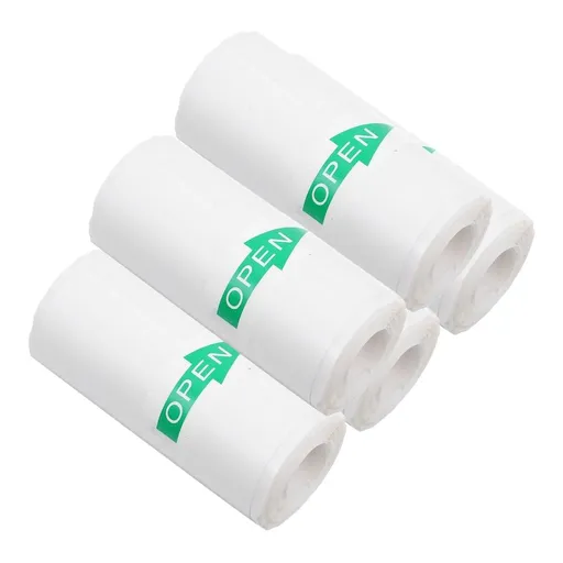 5 Rolls Thermal Printer Labels Adhesive Receipt Paper Compatible with POS and Label Printers for Retail Use