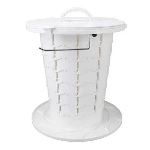 Retractable Portable Toilet Foldable Travel Toilet 7 Level Adjustable Height Camping Portable Potty for Adults Kids 330.7lb Load Capacity