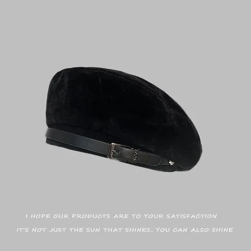 Mini Beret Cap, Black Tone, Adjustable 56‑58cm, Christmas & Halloween Party Styling Headwear, Versatile Retro Painter Hat, Delicate Holiday Gift for Women