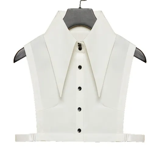 Lady's Detachable False Collar Half Shirt Blouse Pointed Triangle Lapel Fake Collar Collar White, for Women Girls