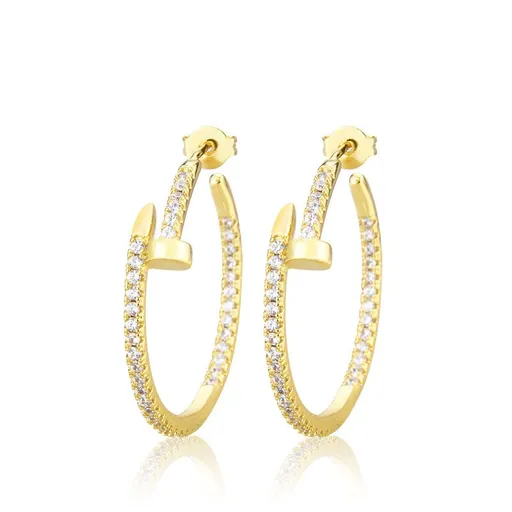 2 Pairs Gold Silver Large Rhinestone Hoop Earrings Set Big Sparkly Round Hoops Earrings Jewelry for Party Gift Wedding Date