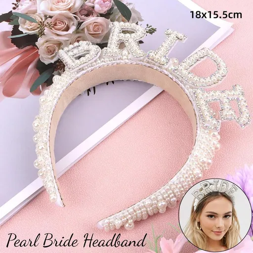 Elegant Bride Pearl Headband Bridal Hair Accessories Wedding Party Ornament