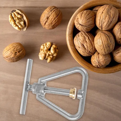 Kitchen Nut Clip Stainless Steel Nut Opener for Walnuts and Nuts Plated Silver