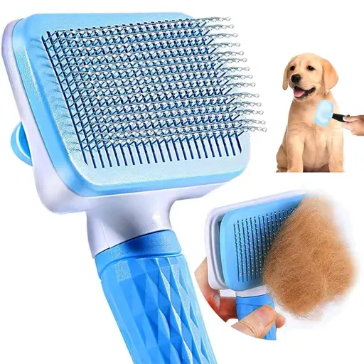Cat grooming brush, Cat fur brush, Pet hair brush, Dog grooming brush, Dog slicker brushes for grooming, Tool Gently Removes(Blue)