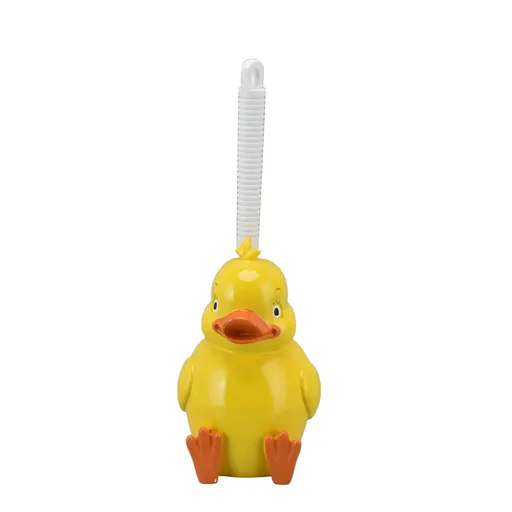Toilet Brush Little Yellow Duck Seamless Toilet Cleaning Brush Deep Cleaning Bathroom Toilet Brush with Base for Bathroom