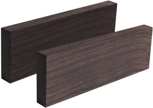 Wood blank ebony wood wood glossy fade-resistant musical instrument ebony blank DIY material 2 pcs