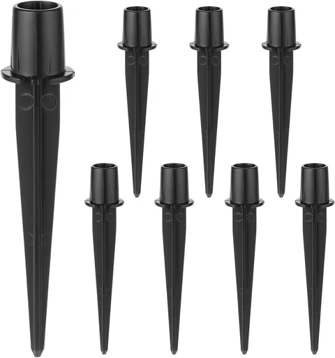 Metal Stakes Solar Lights Replacement Spike, 8 Pack Reinforced Ground Stakes, Replacement Nails for Garden Lights Landscape Pathway Patio Lamps Pole, 0.78x5.36 inches Outdoor Ground Stake
