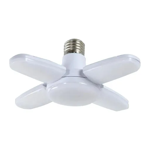 LED Garage Light Bulb,Mini 28W LED Garage Ceiling Lights 4 Adjustable Panels, Garage LED Light Bulb,E27 6500K Daylight LED
