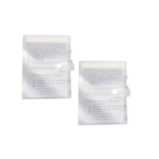 2 Pack 3x5 Index Cards Clear Plastic Holder Organizer Pouches Book Binder 40 Page Hold 160 Cards（Excluding paper）