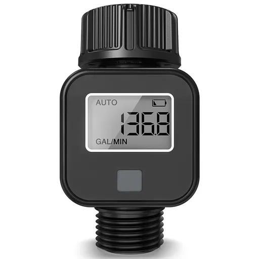 Digital Water Flows Meter for Outdoor Garden Hose Watering Irrigation Measuring Consumption Water