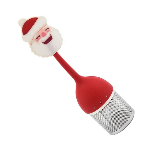 Christmas Loose Tea Steeper Mesh Filter Uniform Filter Holes Filter for Leaf Tea and Mulling Spices（2 pcs）