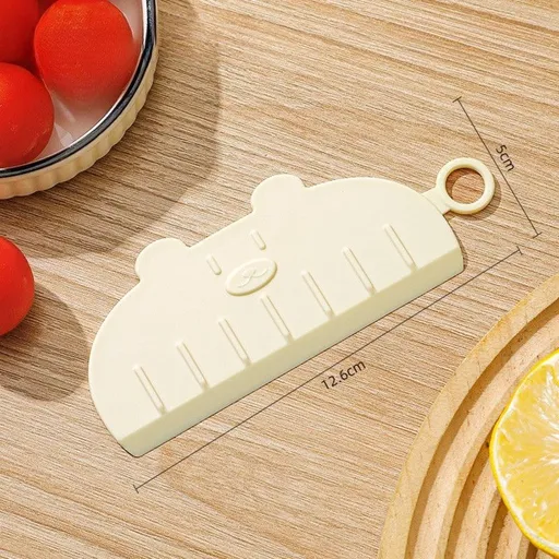 Magnetic Anti-Stick Knife Guard Universal Kitchen Slicing Tool for Fruit, Vegetables, and Meat—White