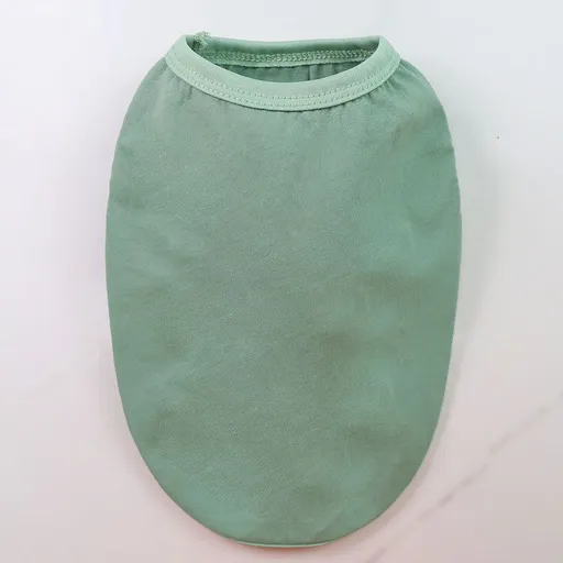 Cotton Pet Vest Clothing for Dogs and Cats by shine Pure cotton vest pure pea green XL bust 50 back length 37cm